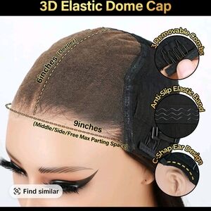 3D Elastic Dome Cap with Black and Brown Design